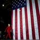 Clinton arrives to speak at a rally at Grand Valley State University Fieldhouse in Allendale, Mich., Monday, Nov. 7, 2016. Photo via AP